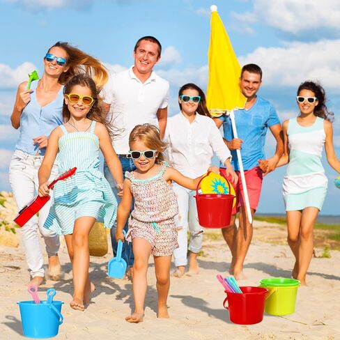 Jerify 96 Pcs 6.3 Inch Plastic Beach Pails Sand Buckets and Sand Shovels Set with 48 Pcs Beach Pails Buckets 48 Pcs Shovels Toys(Ocean Animals) in Kuwait