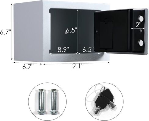 TENAMIC Safe Box 0.23 Cubic Feet Electronic Digital Security Box, Keypad Lock Box Cabinet Safes, Solid Alloy Steel Office Hotel Home Safe, Black in Saudi Arabia