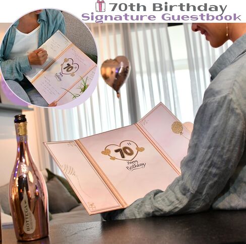 كتاب ضيف عيد الميلاد الخمسين البديل لزخارف حفلات الذهب الأسود للرجال مقاس 12 بوصة × 18 بوصة - هدية بطاقة ملصق تسجيل الدخول لمدة 50 عامًا - تذكار كتاب توقيع الحفلة - ديكور قطعة مركزية للطاولة in Kuwait