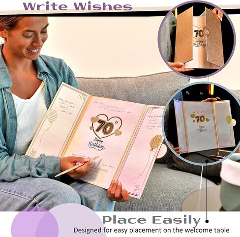 كتاب ضيف عيد الميلاد الخمسين البديل لزخارف حفلات الذهب الأسود للرجال مقاس 12 بوصة × 18 بوصة - هدية بطاقة ملصق تسجيل الدخول لمدة 50 عامًا - تذكار كتاب توقيع الحفلة - ديكور قطعة مركزية للطاولة in Kuwait