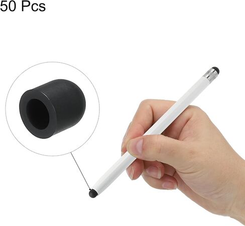 MECCANIXITY 50pcs 5mm Stylus Pen Fine Tips Conductive Rubber Capacitive Touch Screen Pens Tip Soft Universal Replacement in Saudi Arabia