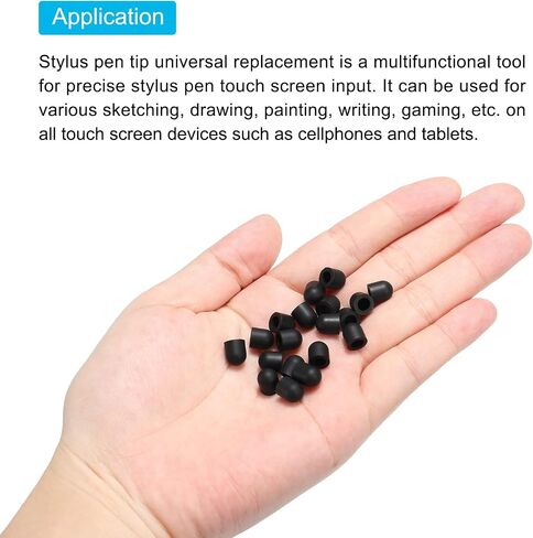 MECCANIXITY 50pcs 5mm Stylus Pen Fine Tips Conductive Rubber Capacitive Touch Screen Pens Tip Soft Universal Replacement in Saudi Arabia
