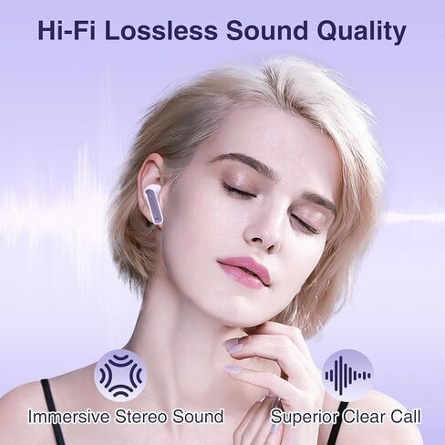 Wireless Earbuds, True Wireless Bluetooth 5.3 Earbuds with Charging Case, Stereo Bluetooth Headphones with Microphone for iPhone Android Smart Cellphones (Black) in Kuwait