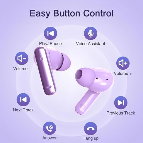 Wireless Earbuds, True Wireless Bluetooth 5.3 Earbuds with Charging Case, Stereo Bluetooth Headphones with Microphone for iPhone Android Smart Cellphones (Black) in Kuwait