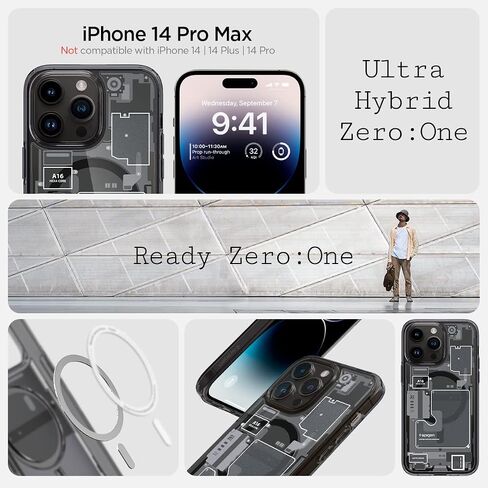 Spigen Ultra Hybrid (MagFit) Designed for iPhone 14 Pro Max Case (2022) - Zero One in Saudi Arabia