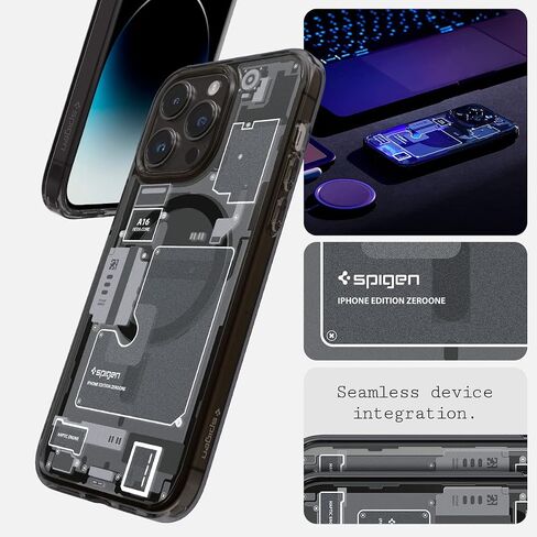 Spigen Ultra Hybrid (MagFit) Designed for iPhone 14 Pro Max Case (2022) - Zero One in Saudi Arabia