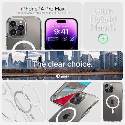 حافظة Spigen Ultra Hybrid (MagFit) مصممة لهاتف iPhone 14 Pro Max (2022) - Zero One in Saudi Arabia