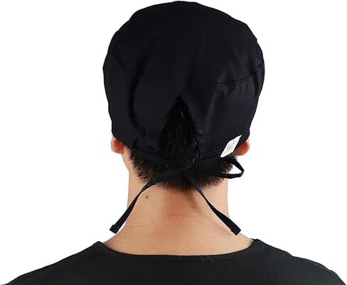 Scrub Cap Unisex Tie Back Men Working Cap Cotton Sweatband for Women Doctor Hat and Nurse Hat Adjustable Surgical Cap in Saudi Arabia