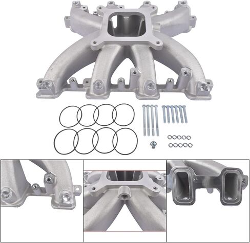 Single Plane Mid-Rise EFI Intake Manifold w/Gasket Replacement for Chevy Camaro Corvette SS Cadillac Escalade GMC Sierra Yukon Hu-mmer H2 V8 LS3 L92 Rectangle Port in Saudi Arabia