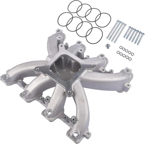 Single Plane Mid-Rise EFI Intake Manifold w/Gasket Replacement for Chevy Camaro Corvette SS Cadillac Escalade GMC Sierra Yukon Hu-mmer H2 V8 LS3 L92 Rectangle Port in Saudi Arabia
