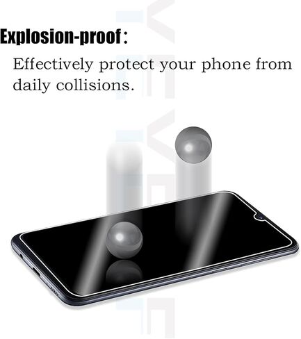 واقي شاشة زجاجي شفاف عالي الدقة لهاتف Galaxy A12 + واقيات عدسة الكاميرا من YEYEBF، [عبوتان + 2] [زجاج ثلاثي الأبعاد] [خالي من الفقاعات] [مضاد للوهج] زجاج واقي شاشة لهاتف Samsung Galaxy A12 in Kuwait