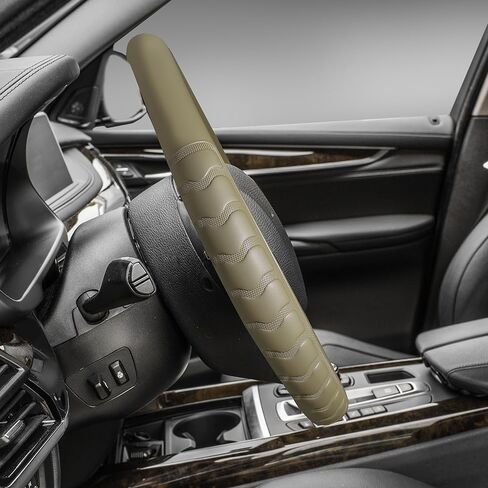 FH Group FH2006BEIGE Universal Fit Microfiber Embossed Leather Beige Steering Wheel Cover fits most Cars, SUVs, and Trucks in Saudi Arabia