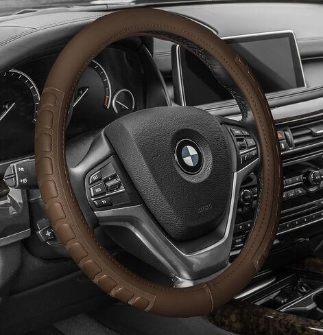 FH Group FH2006BEIGE Universal Fit Microfiber Embossed Leather Beige Steering Wheel Cover fits most Cars, SUVs, and Trucks in Saudi Arabia