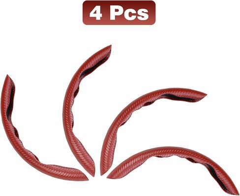 BokWin 2 Pairs Steering Wheel Cover 11.4 Inch Carbon Fiber Steering Wheel Cover Non Slip Car Wheel Protector for Women and Men(Red) in Saudi Arabia