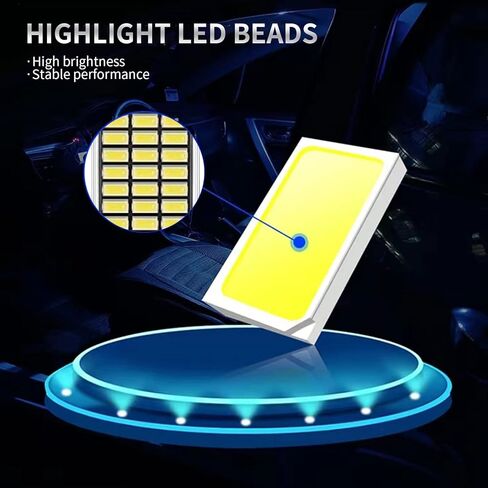 20 PCS Car LED Bulb Kit Set, T10 31 mm 42 mm Festoon Bulbs, LED Replacement Bulbs for Double Pointed Reading Lights License Plate Lights Indoor Lights (White) in Saudi Arabia