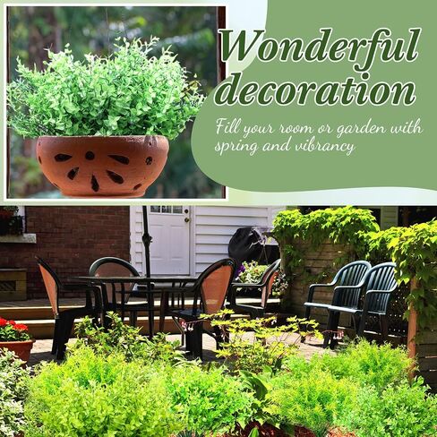 Zeyune 40 Bundles Artificial Grass Plants Outdoor UV Resistant Faux Grass Fake Bushes Plastic Greenery Shrubs Bulk Arrangement for House Outdoor Indoor Decoration Front Porch Window (Fresh) in Saudi Arabia
