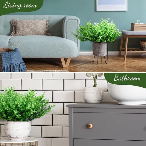 Zeyune 40 Bundles Artificial Grass Plants Outdoor UV Resistant Faux Grass Fake Bushes Plastic Greenery Shrubs Bulk Arrangement for House Outdoor Indoor Decoration Front Porch Window (Fresh) in Saudi Arabia