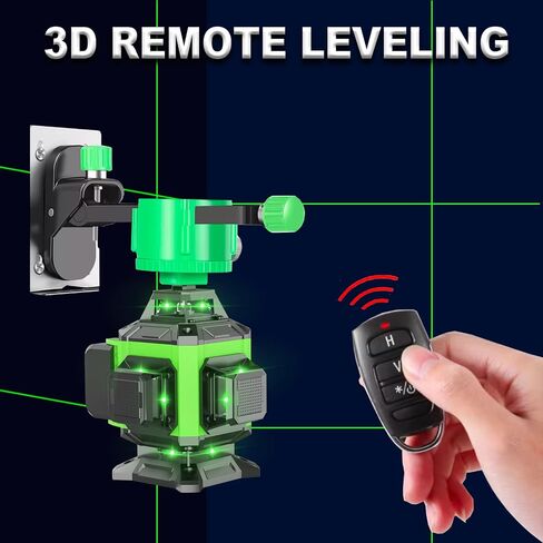 12 Lines Laser Level for Construction and Picture Hanging 3x360° Self Leveling Ultra Visibility Horizontal and Vertical Line Laser Tool Set with 2x Rechargeable battery in Saudi Arabia