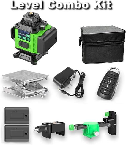 12 Lines Laser Level for Construction and Picture Hanging 3x360° Self Leveling Ultra Visibility Horizontal and Vertical Line Laser Tool Set with 2x Rechargeable battery in Saudi Arabia