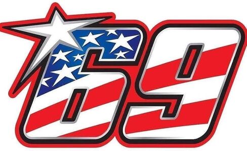 2 Pieces Nicky Hayden Sticker, Moto GP - 6 inches - Kentucky Kid 69 R.I.P Sticker Decal in Saudi Arabia