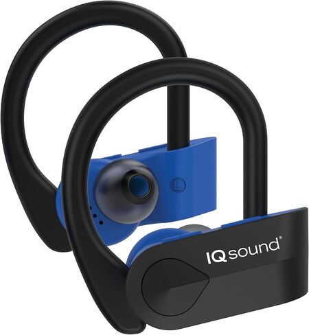 IQ Sound IQ-140TWS True Wireless Sport Earbuds with Mic Super Lightweight, All-in-One Charging, 5hrs Playtime, 120hrs Standby, Sweat Proof, Bluetooth Earbuds Works with iPhone Android (Black) in Kuwait