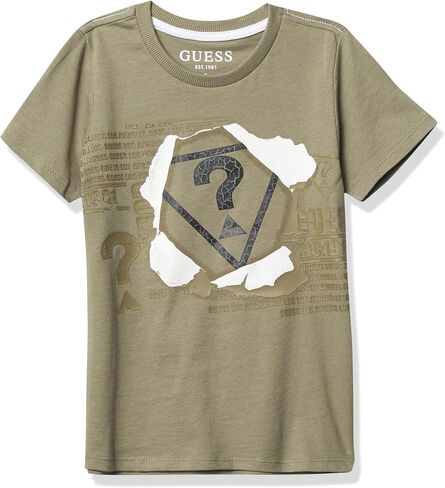 تي شيرت GUESS للأولاد بأكمام قصيرة وشعار مطاطي in Saudi Arabia
