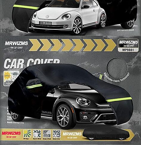 غطاء سيارة، غطاء سيارة مقاوم للماء، فولكس فاجن سيدان 1960-1980 2 باب، 600D طلاء فضي مقاوم للماء للغاية، مع سحاب أبواب مزدوجة in Kuwait