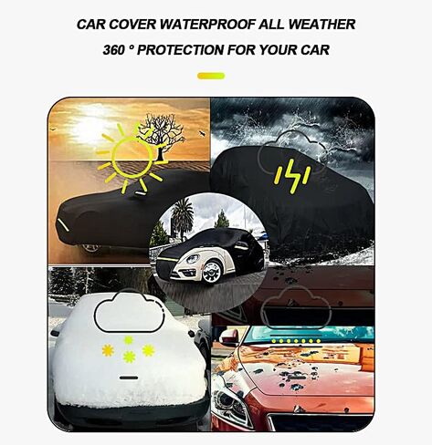 غطاء سيارة، غطاء سيارة مقاوم للماء، فولكس فاجن سيدان 1960-1980 2 باب، 600D طلاء فضي مقاوم للماء للغاية، مع سحاب أبواب مزدوجة in Kuwait