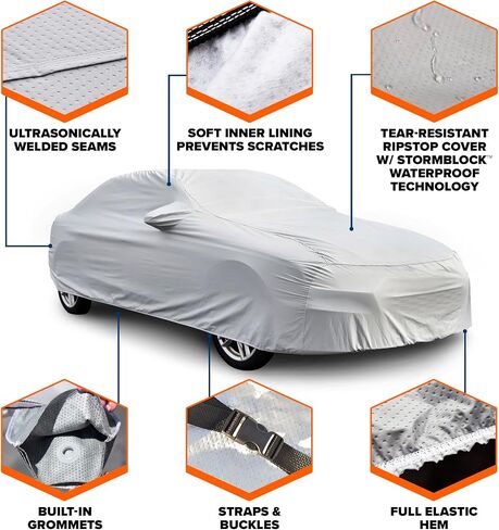 Budge TrueFit Plus Custom Car Cover Fits Shelby GT (07-08), GT500 (07-09), GT500KR (08-09), GT-H (07), Mustang (07-09) 2007-2009 in Saudi Arabia