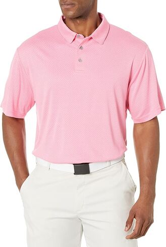 PGA TOUR Men's Ss Micro Geo Jacquard with Self Collar in Saudi Arabia