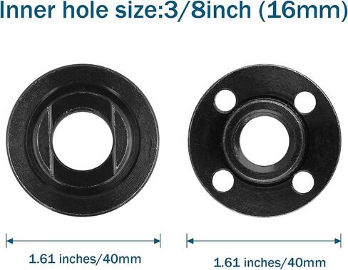 3 Set Angle Grinder Flange Nut 5/8 Inch Inner Outer Flange Lock Nut Compatible with Black & Decker Dewalt Ryobi Milwaukee Makita 224399-1 193465-4 224568-4 Parts in Saudi Arabia