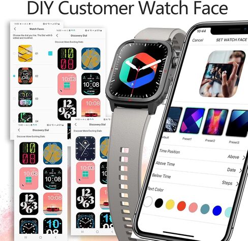Smart Watch for Men 1.8 inches Answer & Dial Call with Fitness Heart Rate Blood Oxygen Smart Watch Sleep Monitor, 100 Sports Modes, IP68 Waterproof Smart Watch for iPhone Android(Black)… in Saudi Arabia