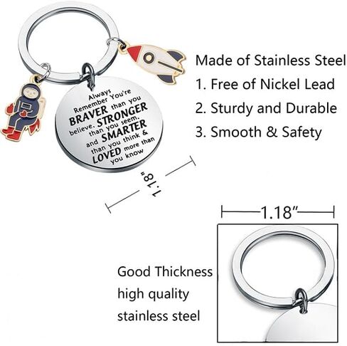 BNQL Astronaut Rocket Ship Keychain Gifts Space Lover Gifts Outer Space Gifts Astronaut Gift Keychain Spacemen Keyring in Saudi Arabia