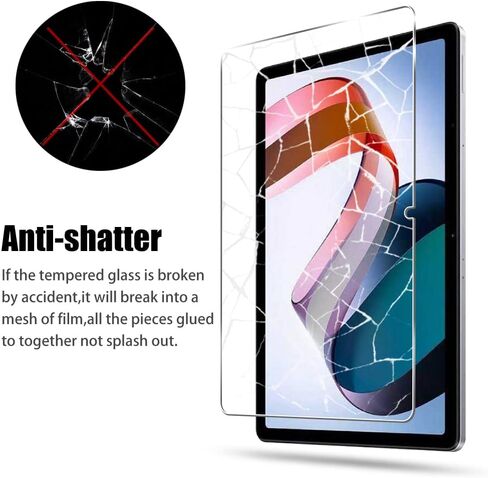 [عبوة من قطعتين] واقي شاشة من الزجاج المقسى للكمبيوتر اللوحي Xiaomi Redmi Pad 2022 مقاس 10.61 بوصة مع طبقة حماية شفافة خالية من الفقاعات 2.5D 9H مضادة للخدش وشفافة عالية الدقة in Kuwait