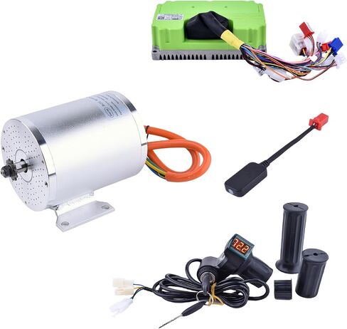 Electric DC Motor 72V 3000W Motor Kit with 48V-72V Brushless Controller and Half Twist Throttle for Go-Carts Programmable Brushless Controller with Temperature Sensing Functio (72V 3000W) in Saudi Arabia
