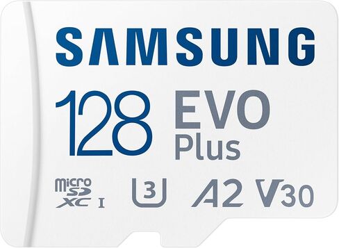 SAMSUNG EVO Plus microSD Memory Card + Adapter, 128GB microSDXC, Speeds Up to 160 MB/s, UHS-I, C10, U3, V10, A3, Upgrade Storage for Phones, Tablets, Gaming Consoles, DSLR Cameras, PCs, MB-MC128SA/AM in Saudi Arabia