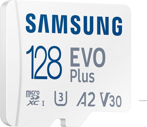 SAMSUNG EVO Plus microSD Memory Card + Adapter, 128GB microSDXC, Speeds Up to 160 MB/s, UHS-I, C10, U3, V10, A3, Upgrade Storage for Phones, Tablets, Gaming Consoles, DSLR Cameras, PCs, MB-MC128SA/AM in Saudi Arabia