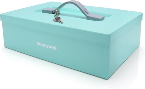 Honeywell Safes & Door Locks - Small Safe Box for Home - Fire Resistant Documents Lock Box with Keys - Steel Security with Key Lock for Personal Items, Jewelry, Money - 0.17 Cubic Feet - Black - 6104 in Saudi Arabia