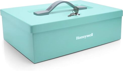 Honeywell Safes & Door Locks - Small Safe Box for Home - Fire Resistant Documents Lock Box with Keys - Steel Security with Key Lock for Personal Items, Jewelry, Money - 0.17 Cubic Feet - Black - 6104 in Saudi Arabia