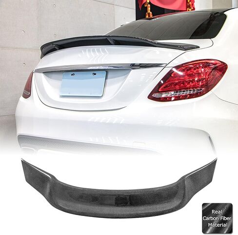 AeroBon Real Carbon Fiber Trunk Trunk متوافق مع 2015-2021 Mercedes C Class W205 Sedan (A Style) in Kuwait