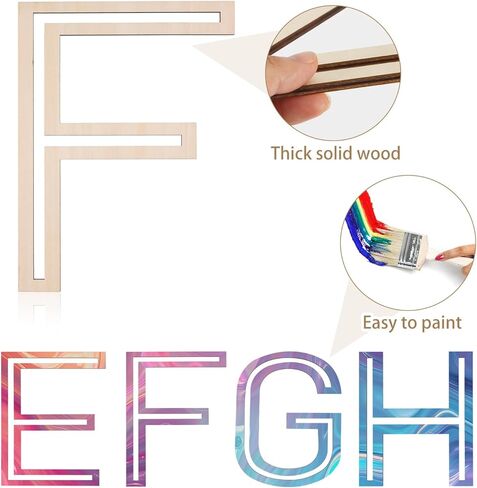 حرف خشبي مقاس 12 بوصة، حروف أبجدية خشبية كبيرة غير مكتملة، حروف خشبية فارغة للحرف اليدوية، ديكور حروف الحائط لتزيين المنزل والحفلات اليدوية (أ) in Kuwait