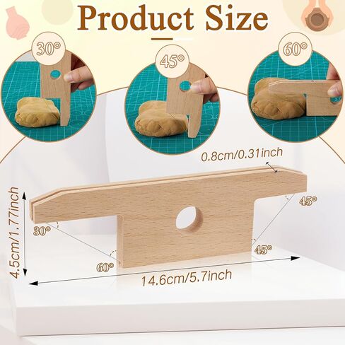 Amylove 3 Pieces Pottery Clay Tools Set Includes Wooden Clay Paddles Wooden Sculpture Pad Bevel Cutter for Clay Angle Cutting Clay Tool Pottery Tool Clay Paddle for Pottery Ceramics Trimming Tool in Saudi Arabia