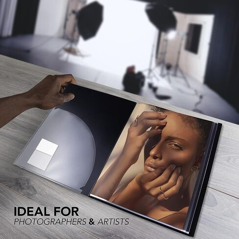 Itoya Original Art ProFolio 8.5x11 Black Art Portfolio Binder with Plastic Sleeves with 72 Pages - Portfolio Folder for Artwork with Clear Sheet Protectors - Presentation Book for Art Display in Saudi Arabia