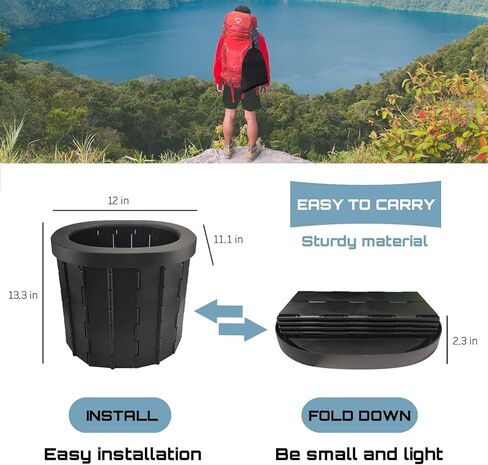 Portable Toilet for Camping, Portable Camping Toilet, Extra Large Potty Travel Toilet for Adults and Kids,Camping, Car, Travel, Outdoor, Hiking, Beach,Camping,Tent in Kuwait