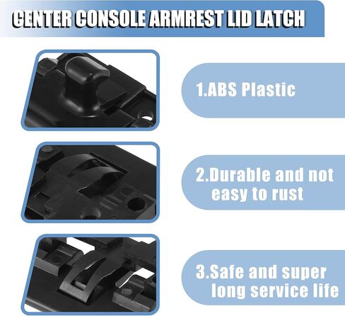 X AUTOHAUX سيارة مركز وحدة التحكم مسند الذراع غطاء مزلاج غطاء قفل مقبض الملحقات 58908-32050 لتويوتا كامري 2002-2006 لسيينا 2004-2010 لتاكوما 1995-2001 للمزلاج السفلي الأسود in Kuwait