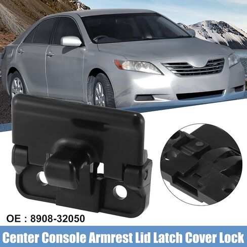 X AUTOHAUX سيارة مركز وحدة التحكم مسند الذراع غطاء مزلاج غطاء قفل مقبض الملحقات 58908-32050 لتويوتا كامري 2002-2006 لسيينا 2004-2010 لتاكوما 1995-2001 للمزلاج السفلي الأسود in Kuwait