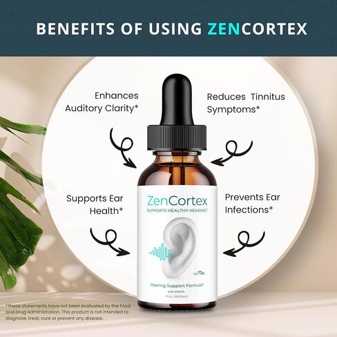 ZenCortex for Tinnitus, ZenCortex Tinnitus Relief for Ringing Ears Drops, ZenCortex 24 for Tinnitus, ZenCortex Ear Drops Maximum Strength, Zen Cortex Tinnitus Treatment Drops Reviews (2 Pack) in Saudi Arabia
