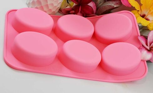 2 عبوة من قوالب الصابون البيضاوية، 6 قوالب صابون سيليكون تجاويف، قوالب صنع الصابون المنزلية الصنع قوالب خبز الشوكولاتة in Kuwait