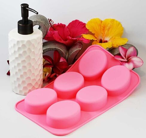 2 عبوة من قوالب الصابون البيضاوية، 6 قوالب صابون سيليكون تجاويف، قوالب صنع الصابون المنزلية الصنع قوالب خبز الشوكولاتة in Kuwait
