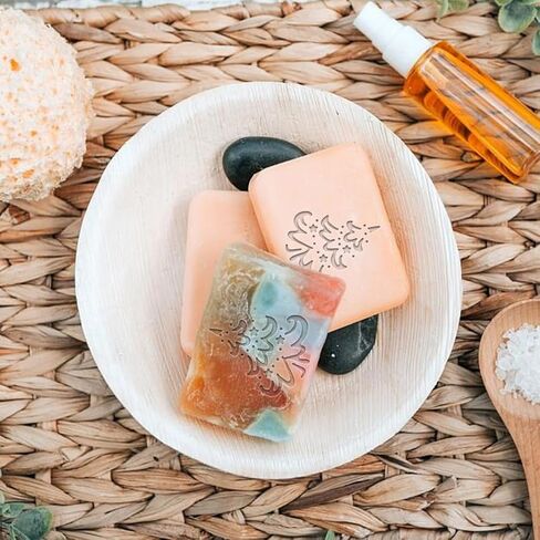 PH PandaHall Christmas Tree Soap Stamp, Rectangle Soap Embossing Stamp Clear Acrylic Stamp with Handle Soap Chapter Imprint Stamp for Handmade Soap Clay Pottery Arts Crafts Making Projects in Saudi Arabia